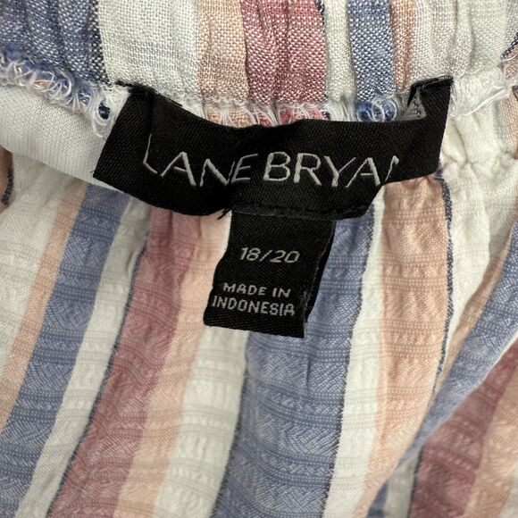 Lane Bryant Dress 18/20 Striped Ruffle Womens plus size off shoulder striped - Picture 8 of 9